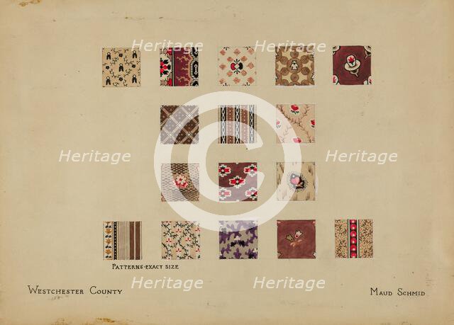 Friendship Quilt-Patchwork Section, c. 1936. Creator: Maud Schmid.