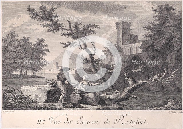 Second View of the Surroundings of Rochefort, ca. 1750-1800. Creator: D Wallaert.