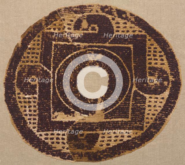 Looped Roundel from a Blanket or Cover, 300s-400s. Creator: Unknown.