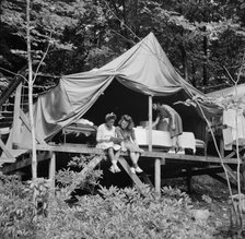 Rest period at Camp Gaylord White, Arden, New York, 1943. Creator: Gordon Parks.