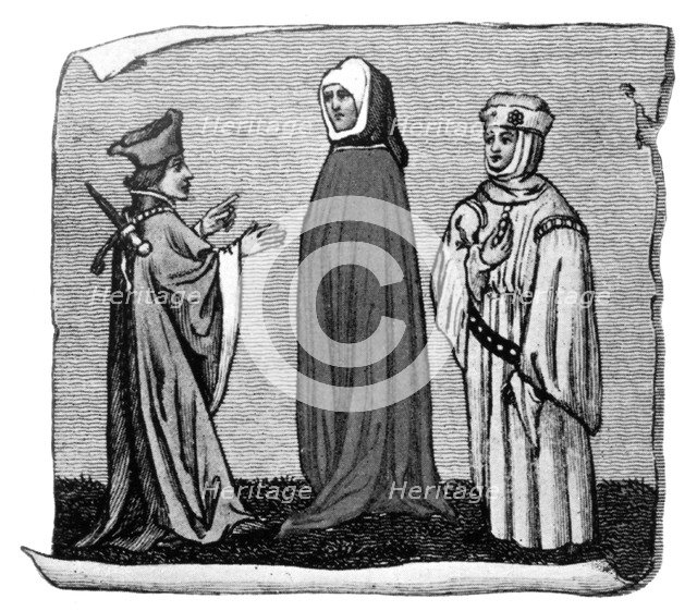 Costume, 14th century, (1910). Artist: Unknown