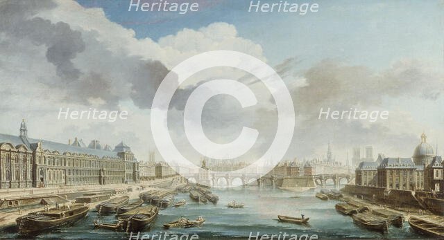 Le Louvre, le Pont-Neuf et le Collège des Quatre-Nations, 1755. Creator: Raguenet, Nicolas-Jean-Baptiste (1715-1793).