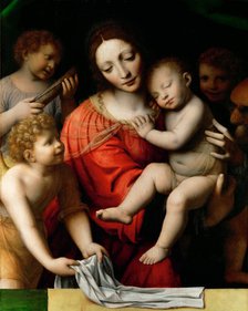 Madonna and Sleeping Child with Three Angels, First Half of 16th century.