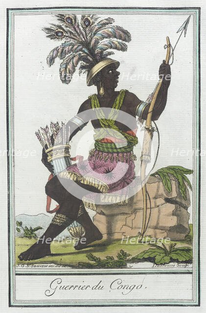 Costumes de Différents Pays, 'Guerrier du Congo', c1797. Creators: Jacques Grasset de Saint-Sauveur, LF Labrousse.