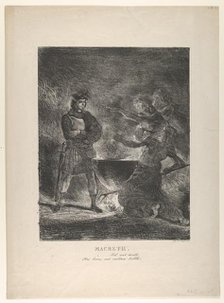 Macbeth Consulting the Witches, 1825., 1825. Creator: Eugene Delacroix.