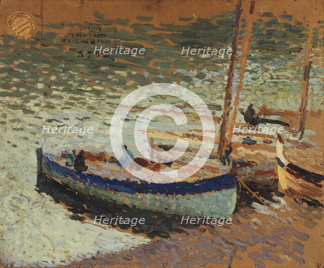 Barques au port, between 1930 and 1932.  Creator: Henri Jean Guillaume Martin.
