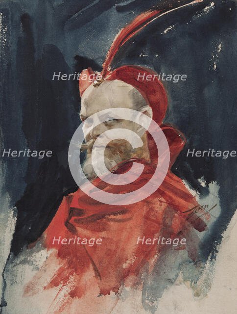 Mephisto (Consul Dahlander), 1884. Creator: Anders Leonard Zorn.