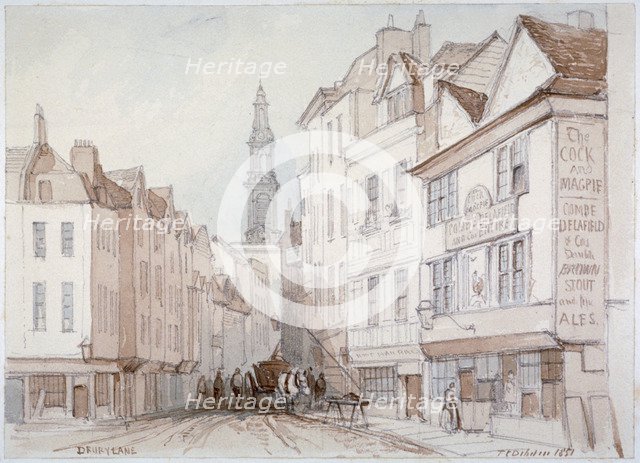 Drury Lane, Westminster, London, 1851. Artist: Thomas Colman Dibdin