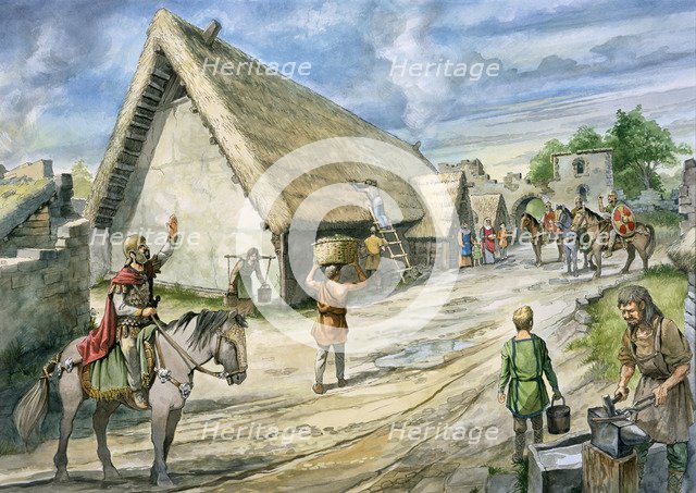 Birdoswald Roman Fort, c2nd century, (c1990-2010). Artist: Philip Corke.