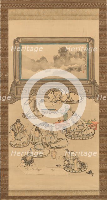 The Eight Immortals of the Wine Cup, 1828. Creator: Tani Buncho.