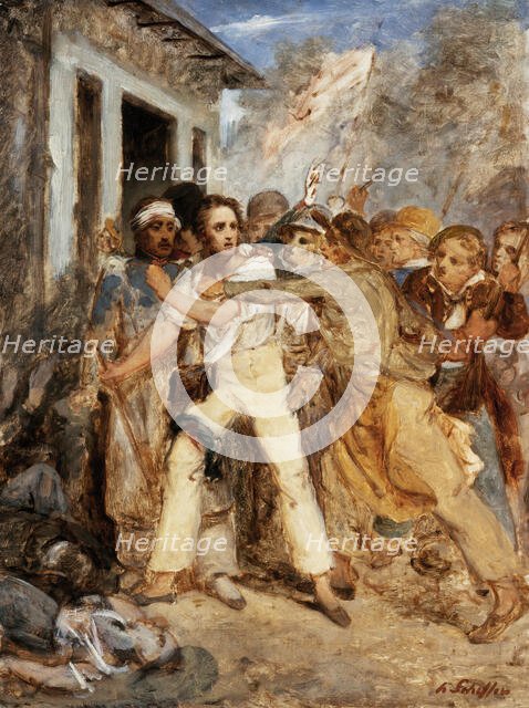 Study for a Battle Scene, c1830. Creator: Henry Scheffer.