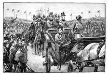 The Queen's arrival in Peel Park near Manchester, 1851, (1888). Artist: Unknown