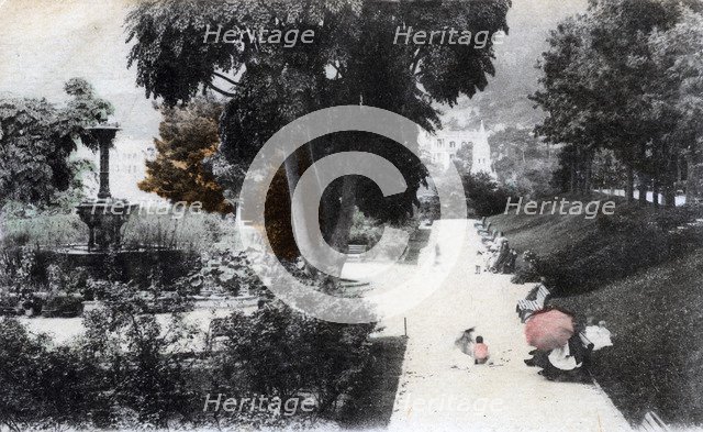 Fountain in a public garden, Hong Kong, 20th century. Artist: Unknown