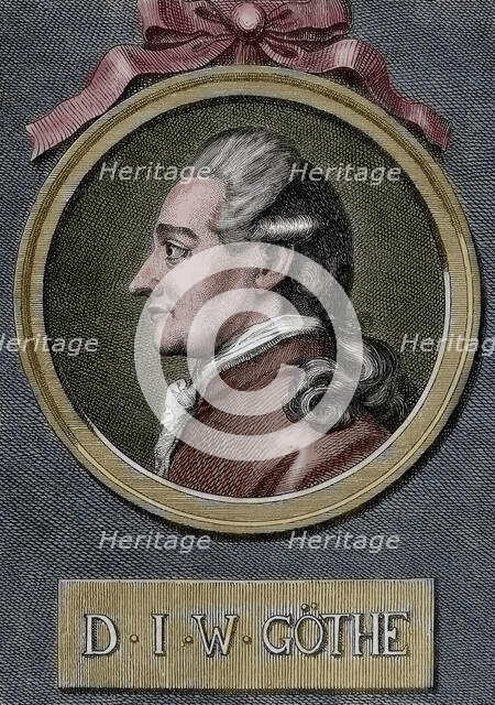 German writer Johann Wolfgang von Goethe, (19th century).  Creator: Unknown.