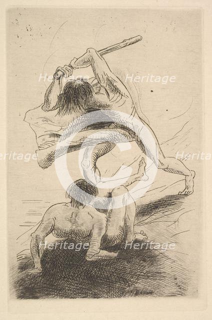 Cain and Abel, 1886. Creator: Odilon Redon.