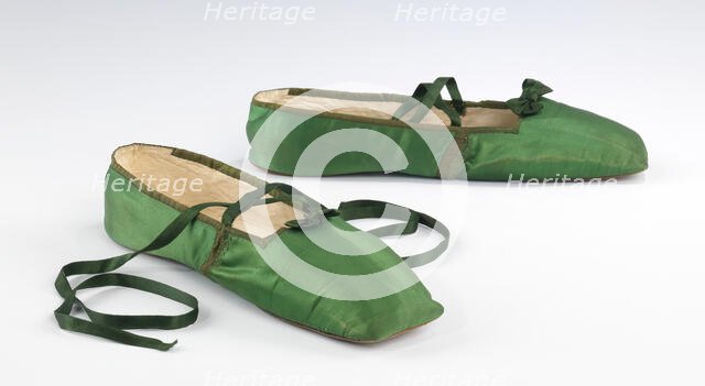 Evening slippers, probably American, 1835-45. Creator: Unknown.