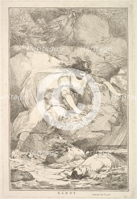 Elegy (from Fifteen Etchings Dedicated to Sir Joshua Reynolds), December 8, 1778. Creator: John Hamilton Mortimer.