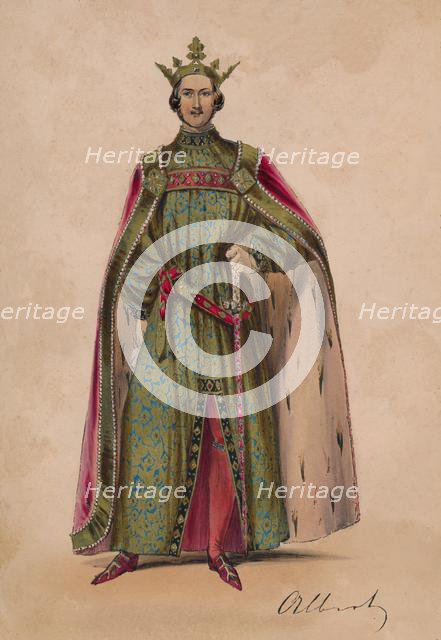 Prince Albert in costume as Plantagenet King Edward III for the Bal Costumé, May 12 1842, (1843).  Creator: John Richard Coke Smyth.