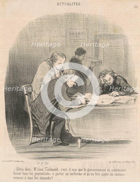 Dites donc, M'sieu Colimard ..., 1850. Creator: Honore Daumier.