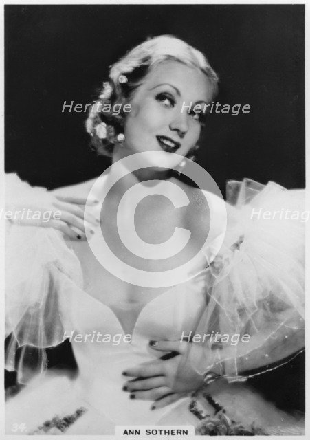 Ann Sothern, American film and television actress, c1938. Artist: Unknown