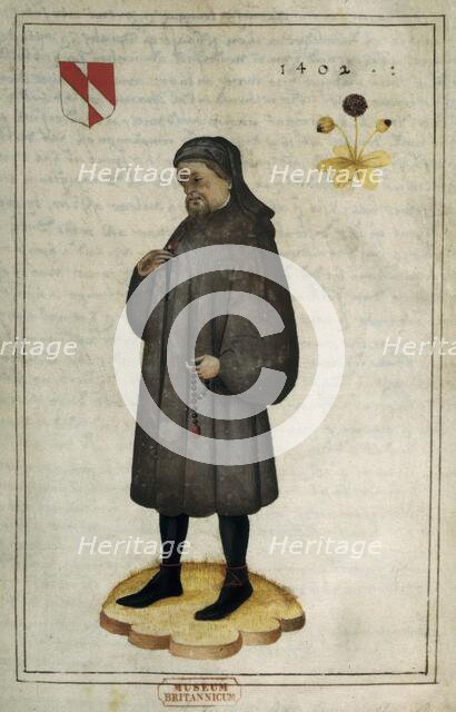 Portrait of Chaucer, 16th century. Creator: Unknown.