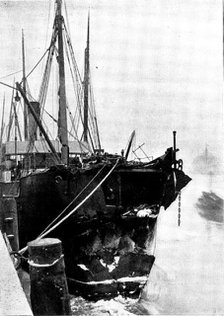 The Loss of the North German Lloyd steam-ship "Elbe": the damaged steam-ship "Crathie", 1895. Creator: Unknown.