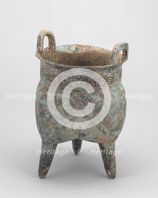 Tripod Food Container (Li), Shang dynasty, Erligang period (c. 1500-1400 B.C.). Creator: Unknown.