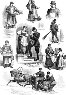 Sketches from St. Petersburg, by our special artist, 1874. Creator: Unknown.