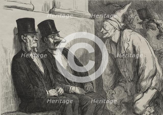 Au bal de lopéra: tu tamuse trop. Creator: Honoré Daumier (French, 1808-1879).