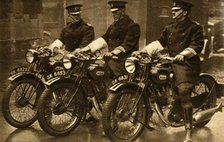 British police on BSA motorbikes, 1931, (1933). Creator: Unknown.