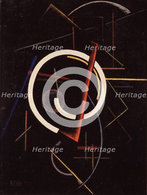 Linear structure, 1922. Artist: Klyun, Ivan Vassilyevich (1873-1942)