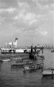 A number of small boats moored at Gravesend, Kent, c1945-c1965. Artist: SW Rawlings