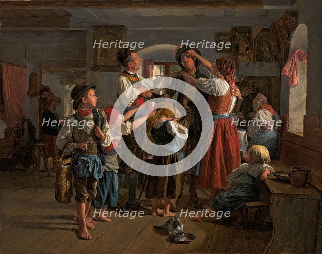 The Conscript’s Farewell, 1854. Artist: Waldmüller, Ferdinand Georg (1793-1865)