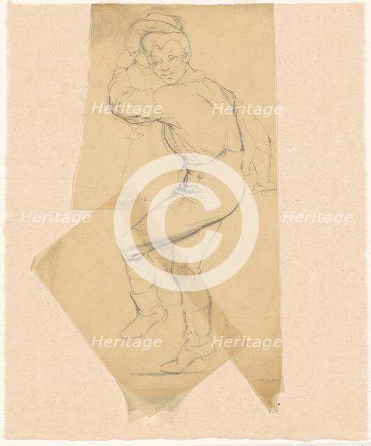 Studies for "Dance on a Stone Boat" and "In the Cornfield", c. 1844. Creator: James Goodwyn Clonney.