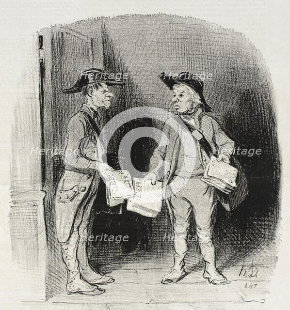 Les Vendeurs de l'Époque, 1845.  Creator: Honore Daumier.