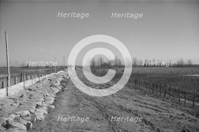 The Bessie Levee augmented with sand bags, near Tiptonville, Tennessee, 1937. Creator: Walker Evans.