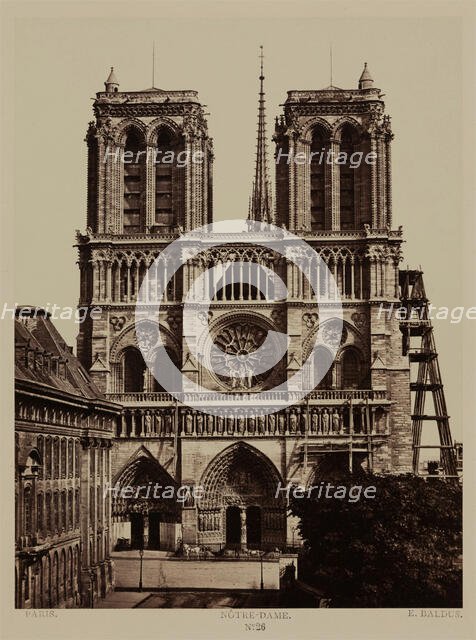Notre Dame, between 1860 and 1870. Creator: Edouard Baldus.
