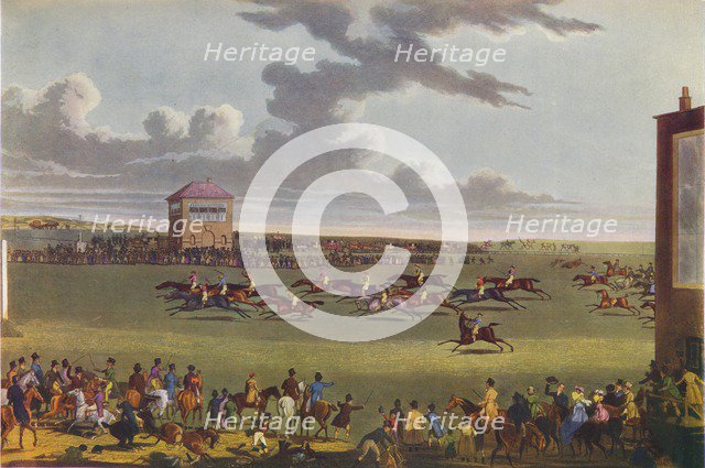 Newmarket Races, 1909.  Artist: James Pollard