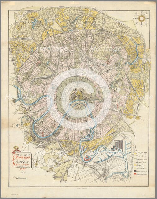 Plan of New Moscow, 1923. Creator: Shchusev, Alexey Viktorovich (1894-1949).