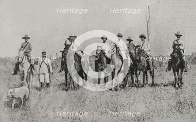 Cuban War of Independence (1895-1898): President Masó with his accompaniment, 1898.  Creator: Unknown.