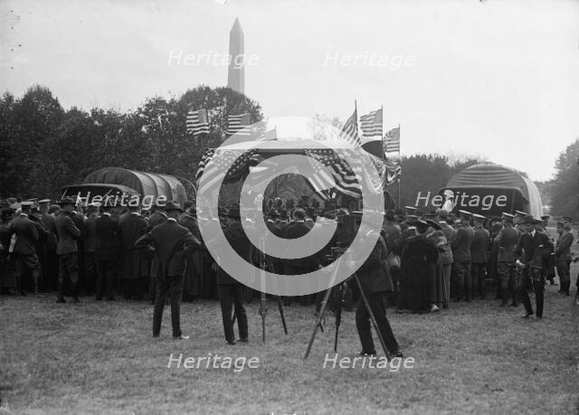 Army, U.S. Motor Truck Inspection, 1917. Creator: Harris & Ewing.
