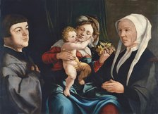 Madonna of the Daffodils with the Christ Child and Donors, 1535. Creator: Jan van Scorel.