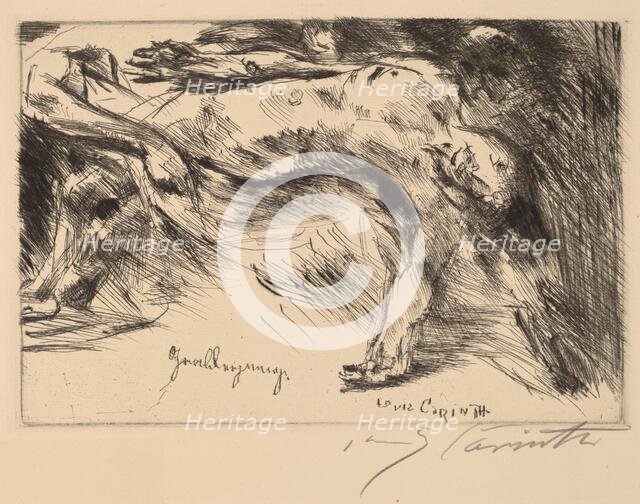 Grablegung (Burial), 1921-1922. Creator: Lovis Corinth.