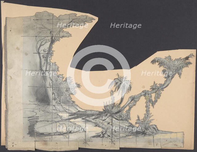 Design for a Stage Set at the Opéra, Paris, 1830-90. Creator: Eugene Ciceri.