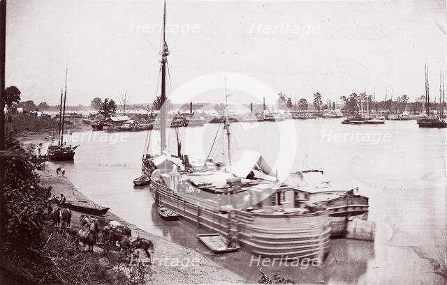 White House Landing, Pamunkey River, 1861-65. Creator: Tim O'Sullivan.