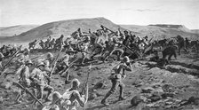 The South Lancashires Storming the Boer Trenches at Pieters Hill, Natal', 1900 (1903).Artist: William Barnes Wollen