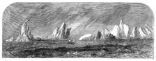 The Great Britain among icebergs near Cape Horn, 1864. Creator: Unknown.