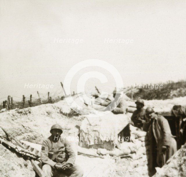 Look-out post, Massiges, northern France, c1914-c1918.  Artist: Unknown.