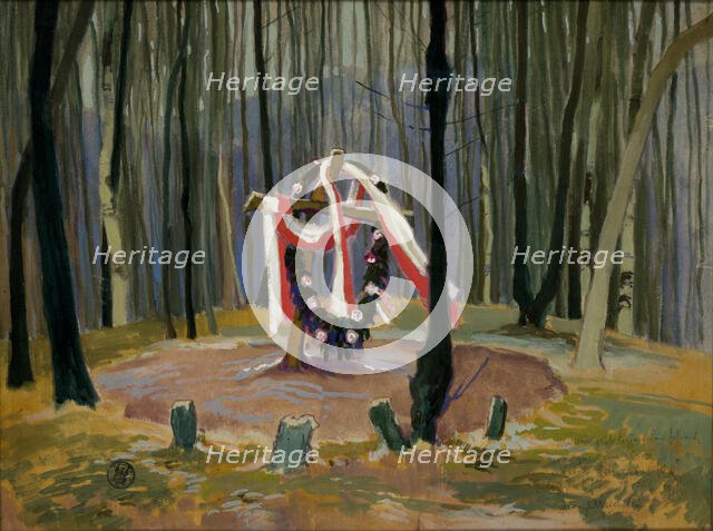 Common Grave of Polish Legionnaires Fallen at Lowczówek, 1915 Creator: Henryk Uziemblo.