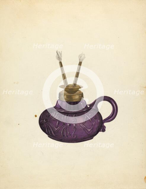 Lamp, c. 1937. Creator: John Fisk.